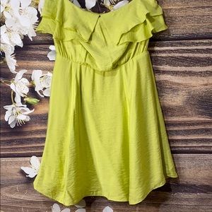 BCBGENERATION Lime Green Strapless Dress